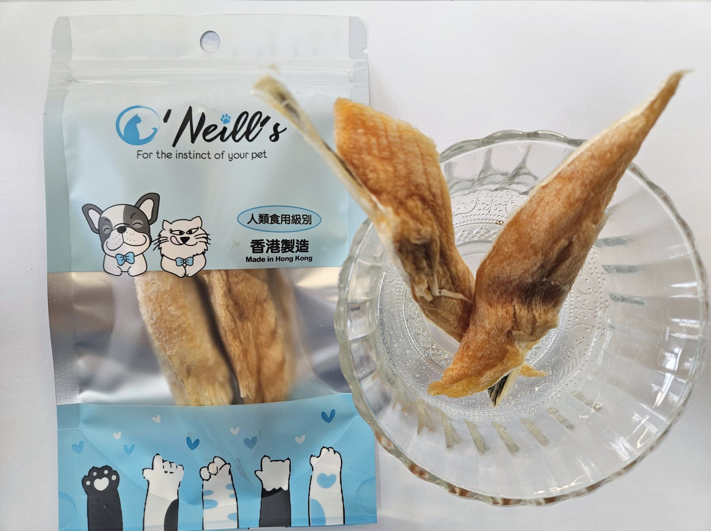 優質凍乾 - 原條挪威進口三文魚鰭 10~15g (2條)